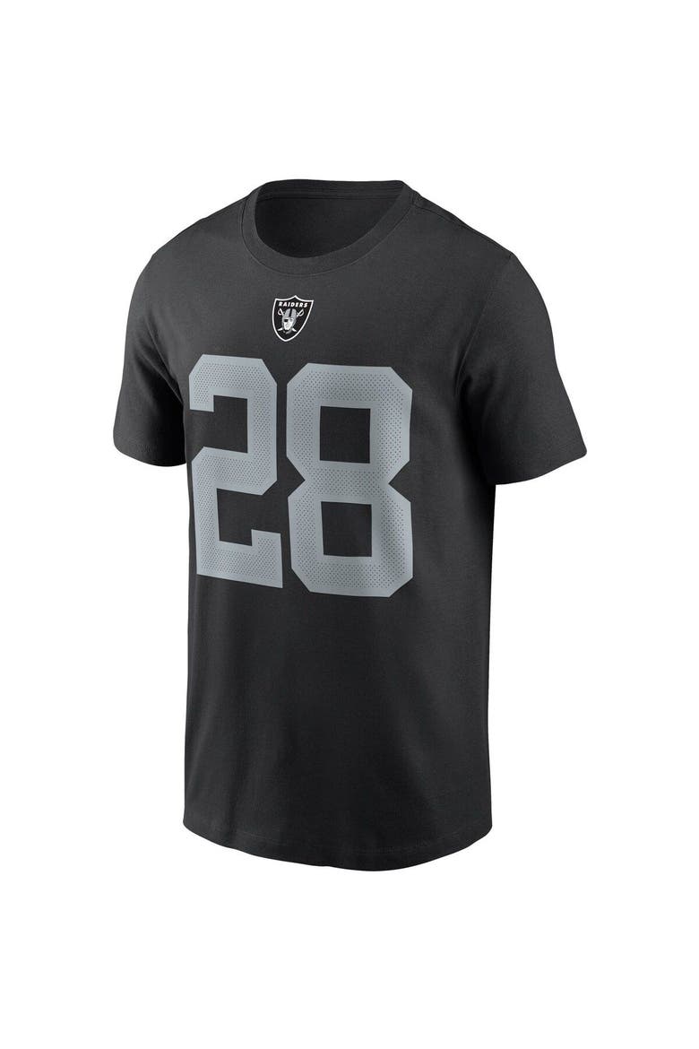 Men's Nike Josh Jacobs Black Las Vegas Raiders Name & Number T-Shirt, Alternate, color, BLACK
