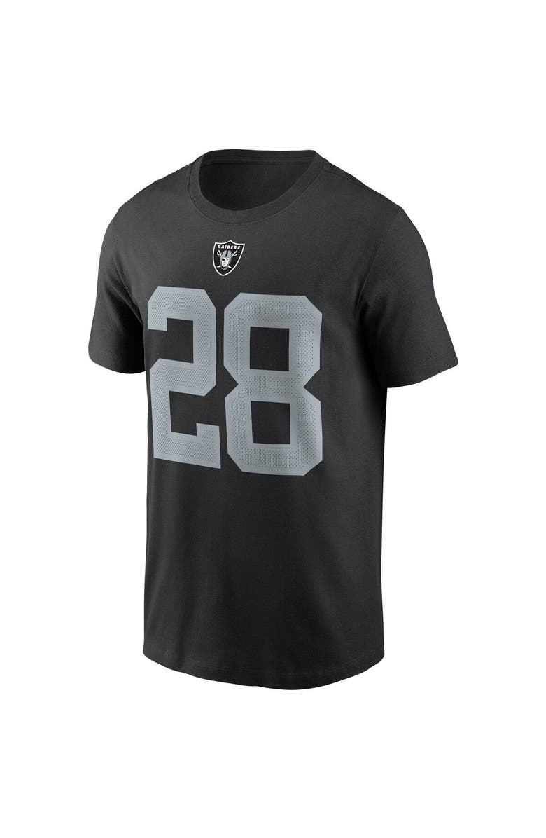 Nike Men's Nike Josh Jacobs Black Las Vegas Raiders Name & Number T-Shirt, Alternate, color, 