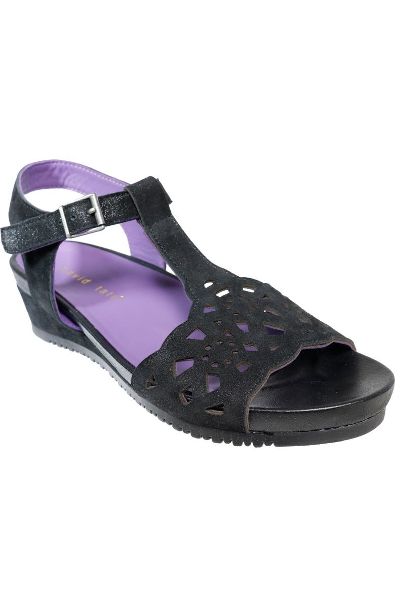 David Tate Oslo Wedge T-Strap Sandal, Main, color,