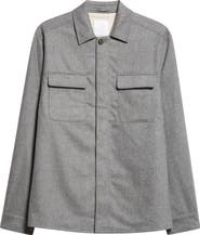 Eleventy Stretch Virgin Wool & Cashmere Overshirt