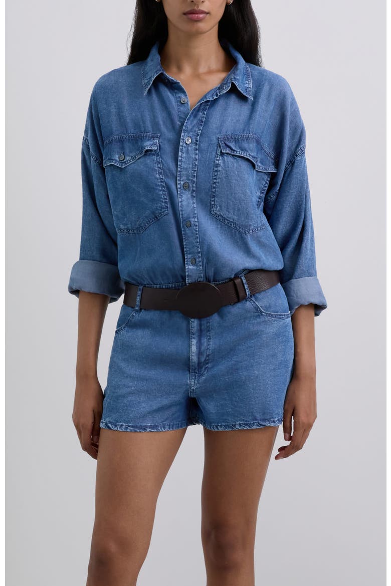 Short Tencel Jumpsuit, Main, color, Darkindigo