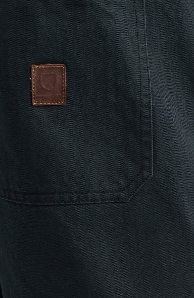 Brixton Surplus Cotton Shorts, Alternate, color, Washed Black