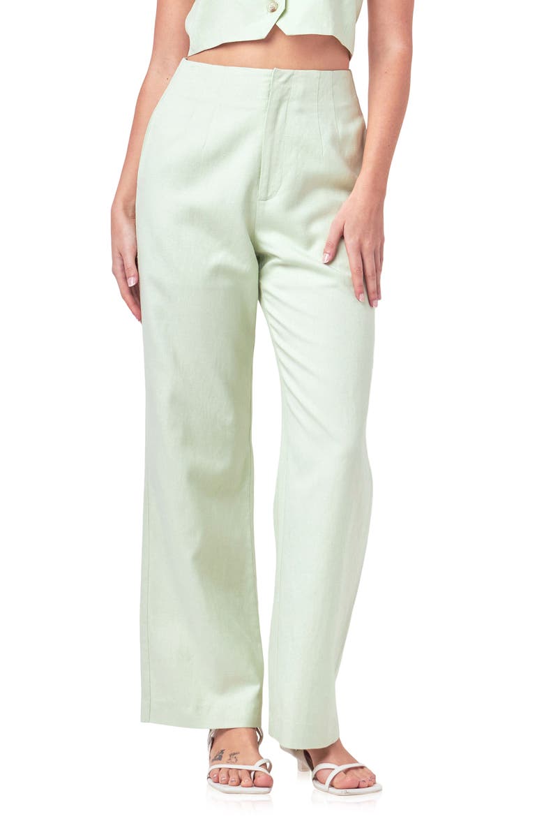 English Factory High Waist Wide Leg Pants, Alternate, color,