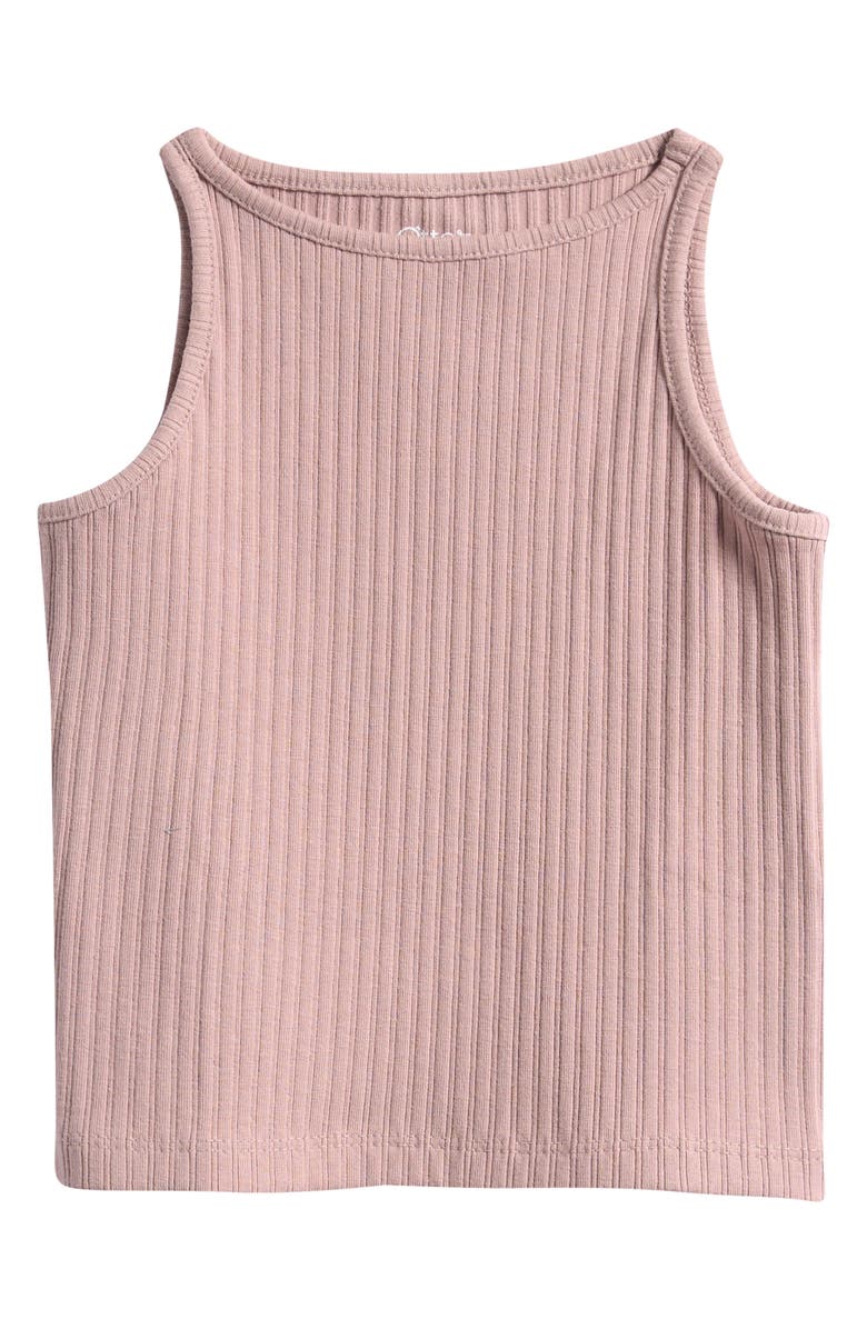 OTTER AVENUE Playtime Rib Tank, Main, color, Plum Taupe