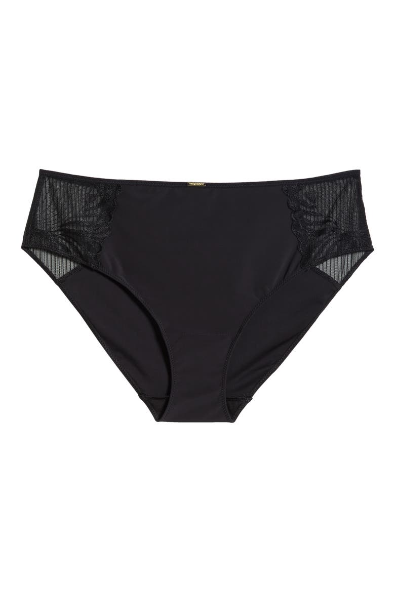 Legend Mid Rise Bikini Briefs, Alternate, color, BLACK