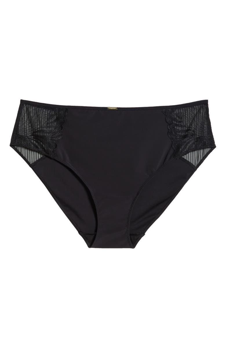 Chantelle Lingerie Legend Mid Rise Bikini Briefs, Alternate, color, Black
