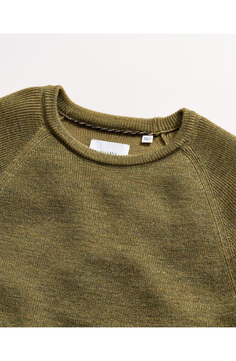 Billy Reid Bishop Rib Wool & Cotton Sweater, Alternate, color, Dark Olive