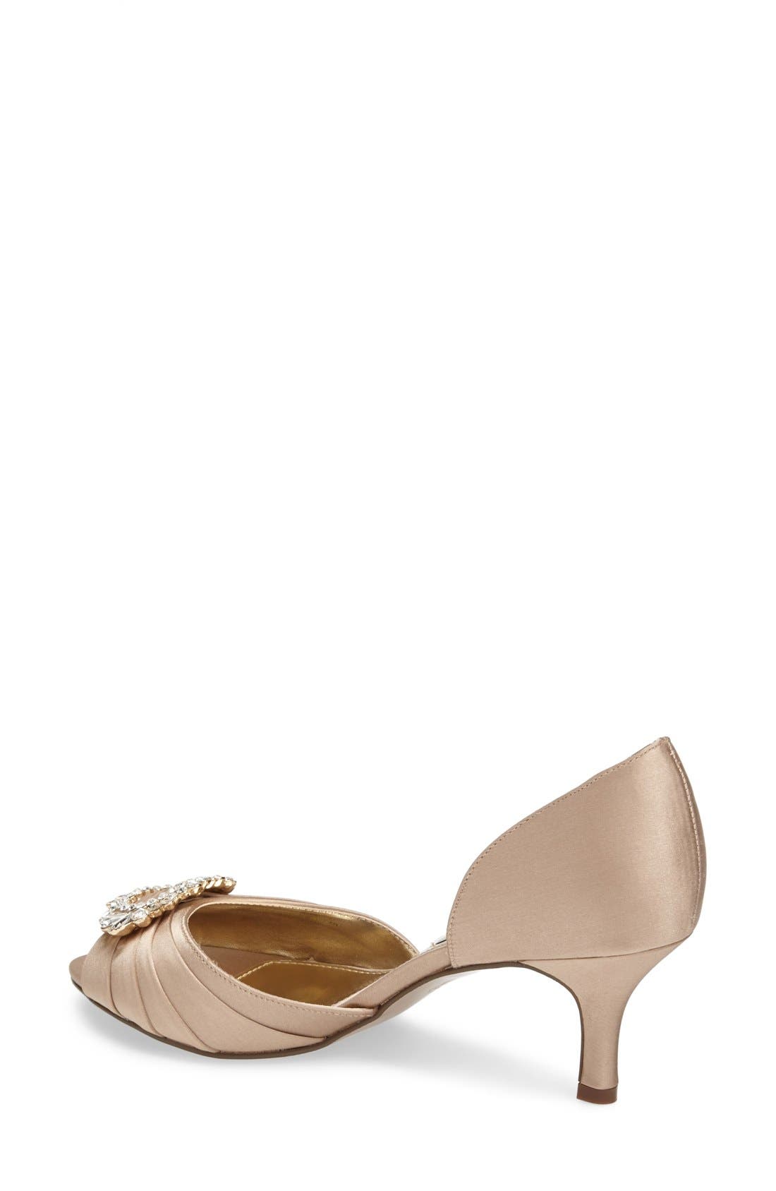 Nina 'Crystah' Embellished Satin Pump, Alternate, color, 