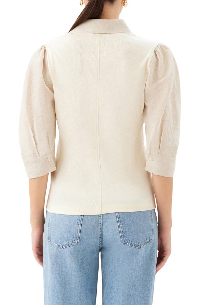FIFTEEN TWENTY Camden Contrast Henley, Alternate, color, Cream