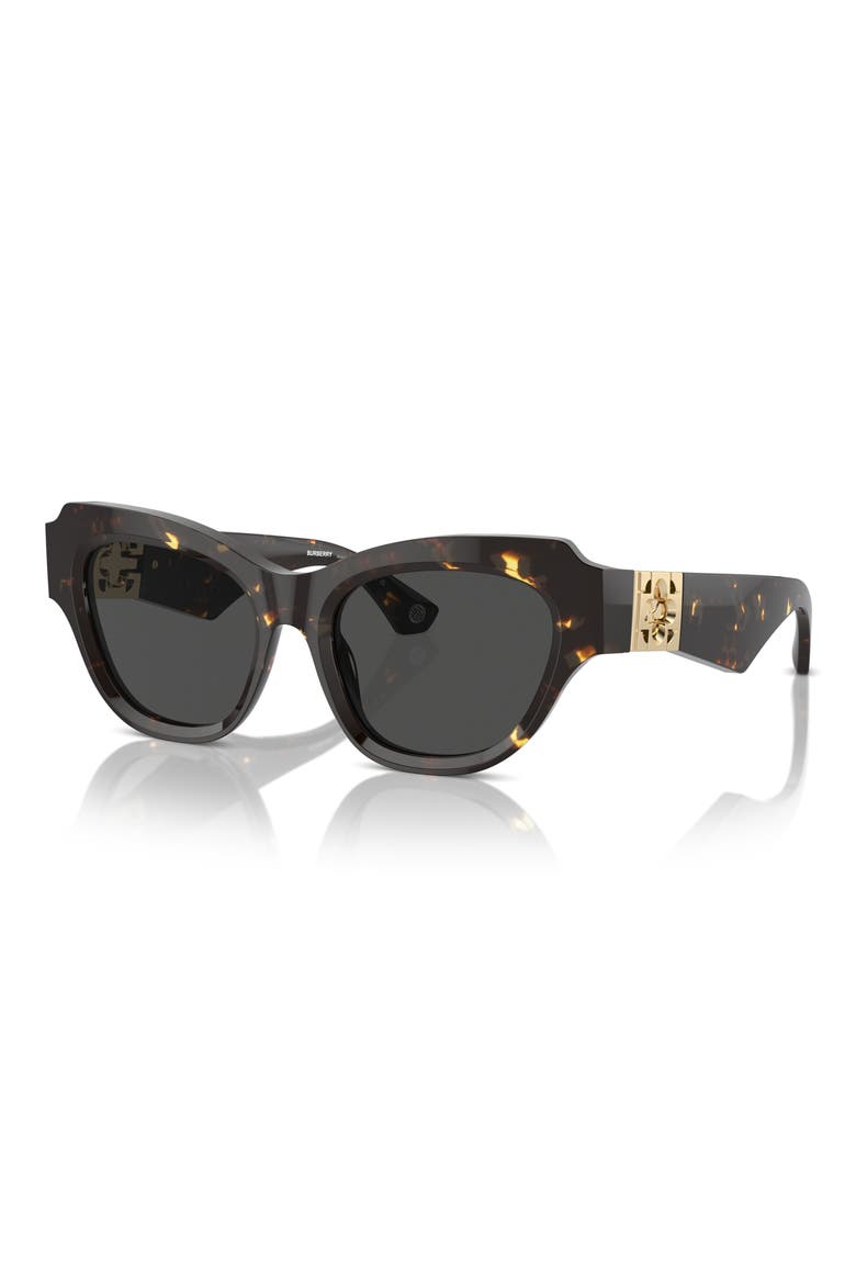 52mm Irregular Sunglasses, Alternate, color, DK HAVANA