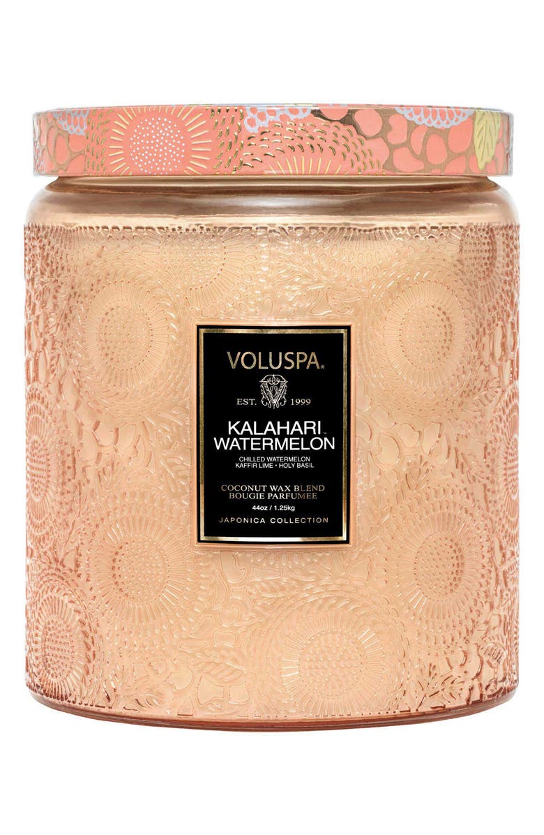 Voluspa Kalahari Watermelon Luxe Jar Candle, Main, color, Kalahari Watermelon