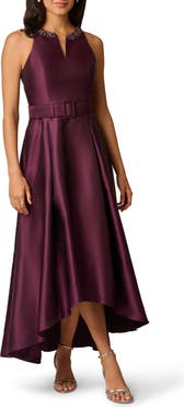 Adrianna Papell High-Low Mikado Gown