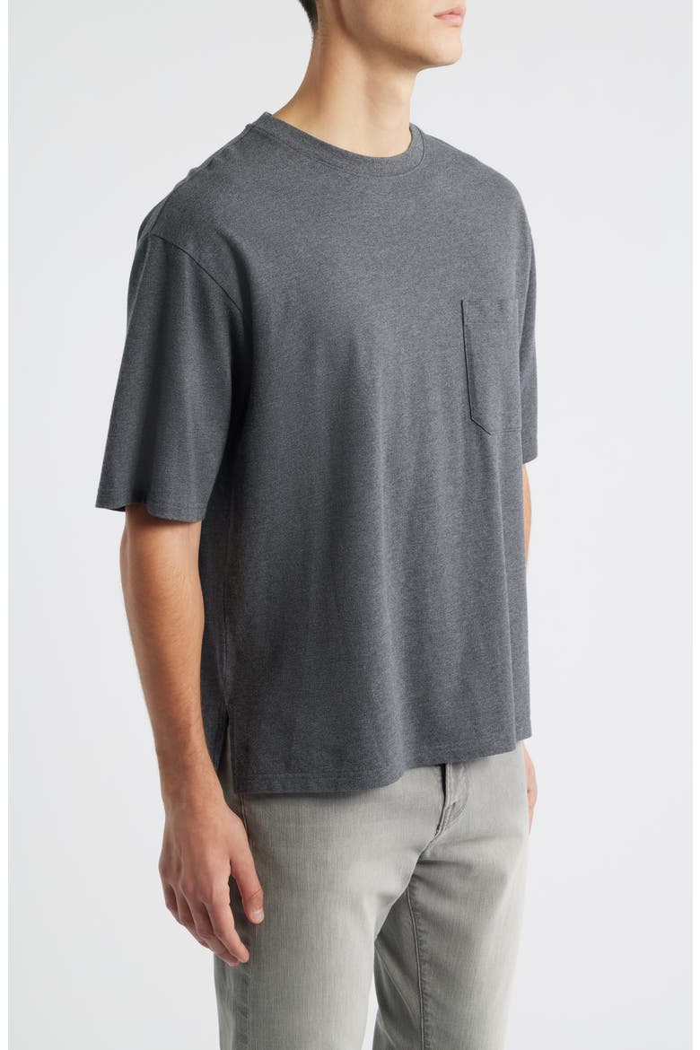 Relaxed-Fit Cotton T-Shirt, Alternate, color, GREY MELANGE