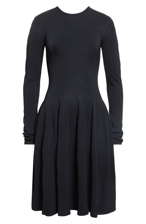Sculpted Knit Long Sleeve Dress