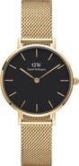 Daniel Wellington Petite Evergold Mesh Strap Watch, 28mm