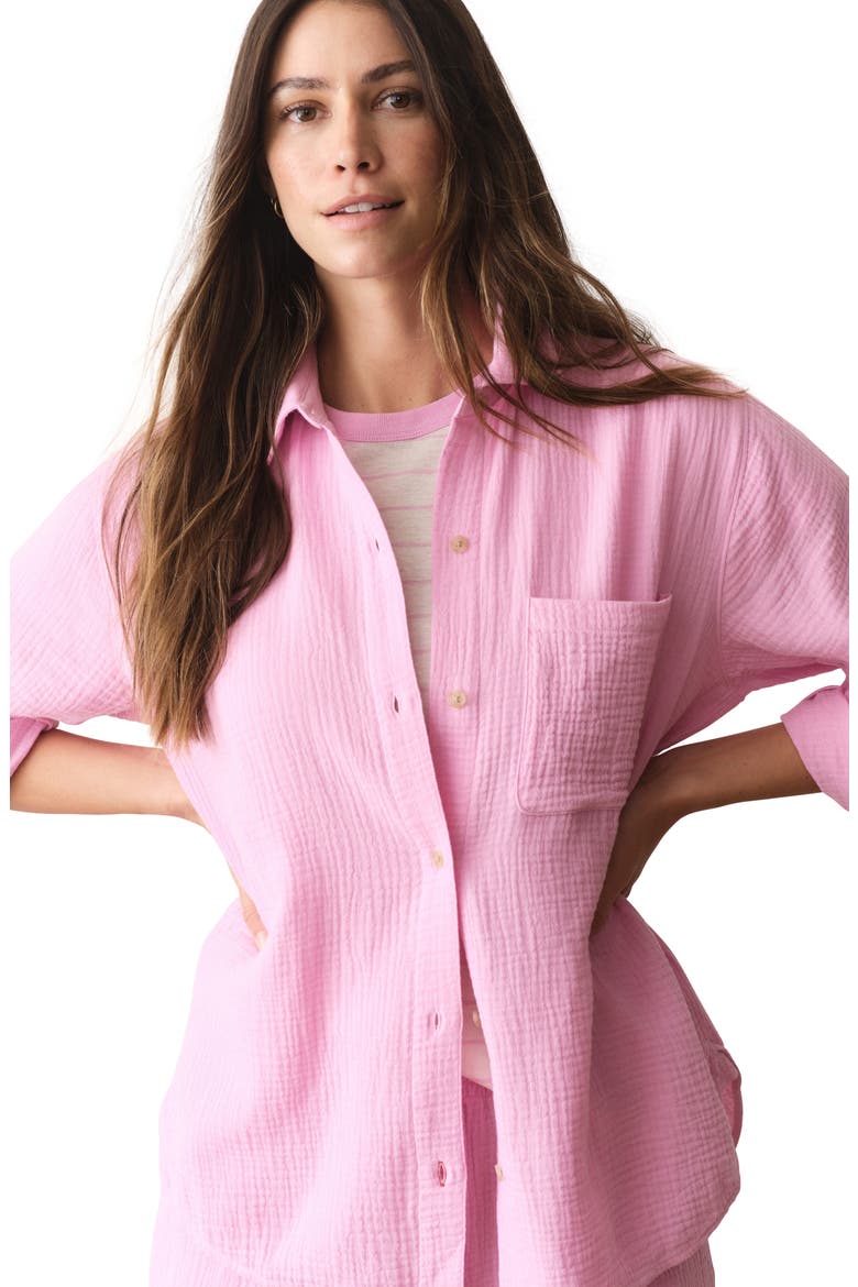 Jane Relaxed Double Cloth Shirt, Alternate, color, LAVENDER