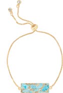 SAACHI 18K Gold Plated Mojave Turquoise Rectangle Slider Bracelet
