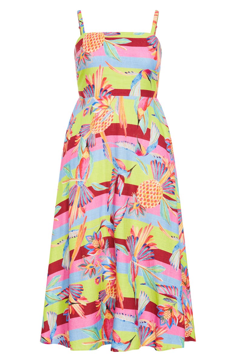 City Chic Saraya Maxi Sundress, Alternate, color, Copacabana