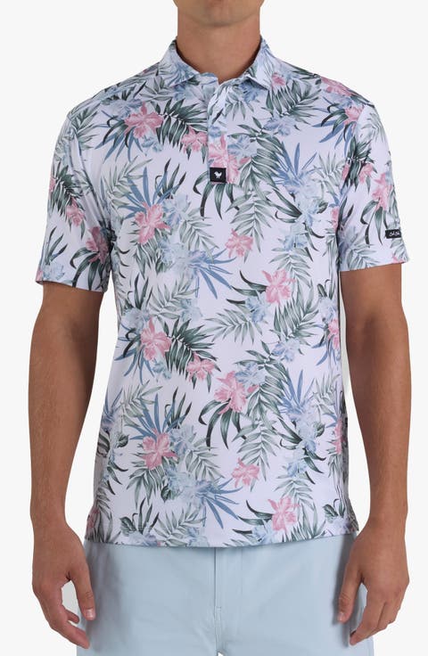 Core Floral Performance Golf Polo
