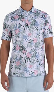 Bad Birdie Core Floral Performance Golf Polo