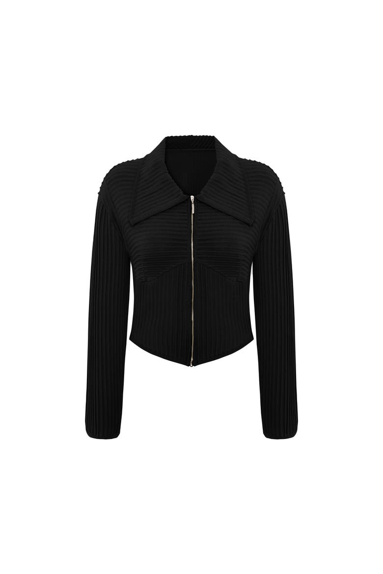 Fitted Knit Cardigan, Main, color, BLACK