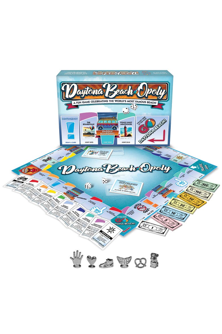 Daytona Beach Opoly Board Game, Alternate, color, Multicolored