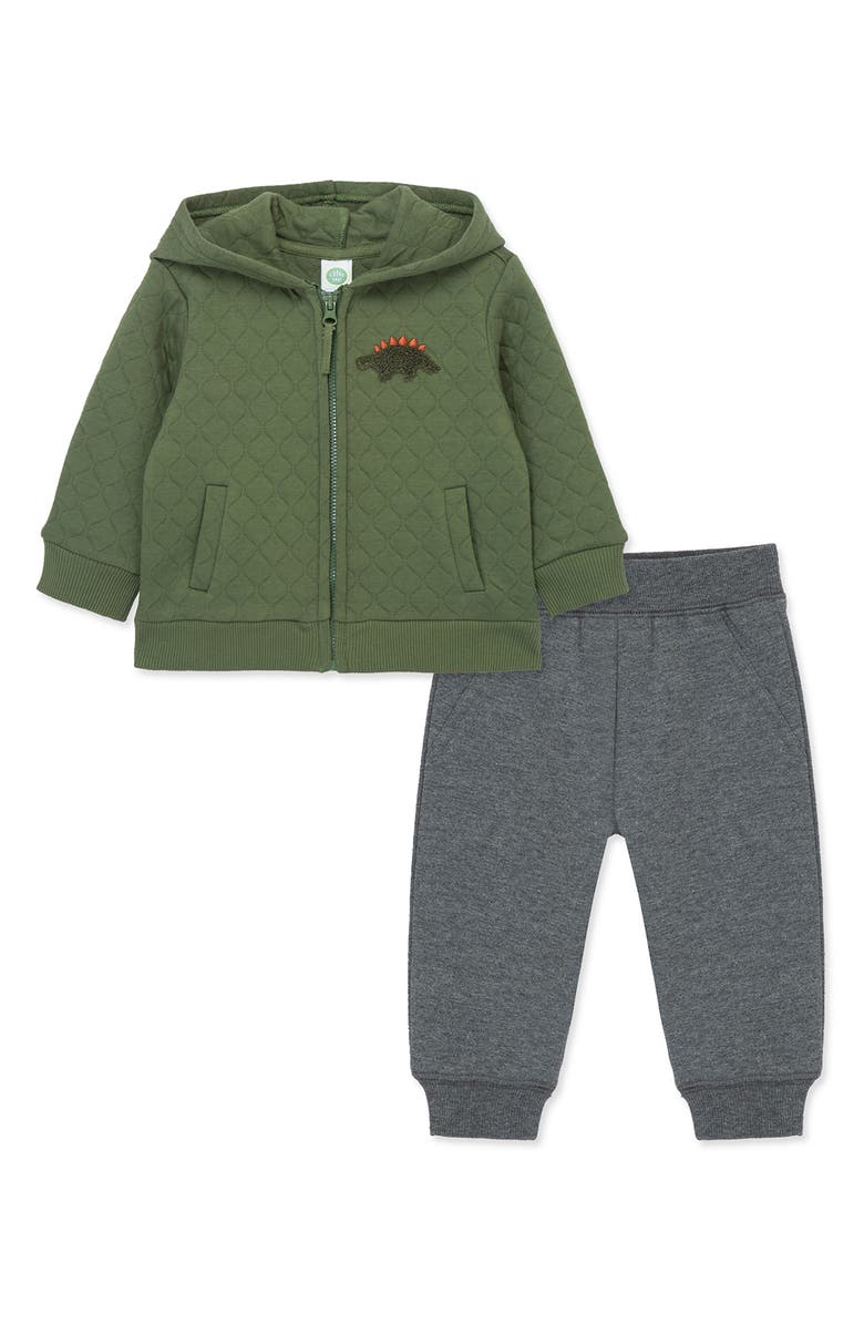 Little Me Dino Hoodie & Joggers Set, Alternate, color,