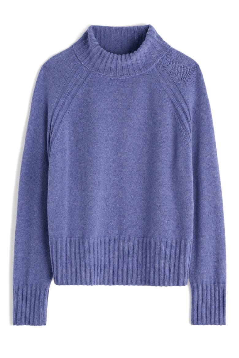 Basset Cove Merino Wool Blend Turtleneck Sweater, Alternate, color, KNIT MELANGE BILBERRY