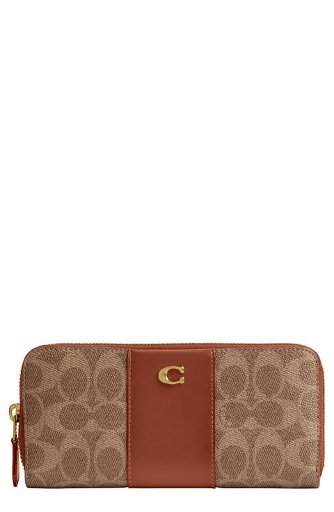 Essential Slim Signature Coated Canvas & Leather Wallet