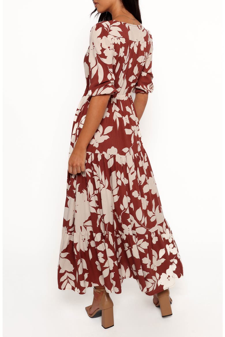 Kelda Floral Maxi Dress, Alternate, color, RUST FLORAL