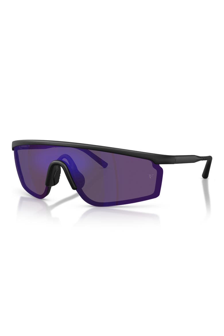 143mm Roger Federer R-20 Irregular Sunglasses, Alternate, color, SEMI-MATTE BLACK / PURPLE