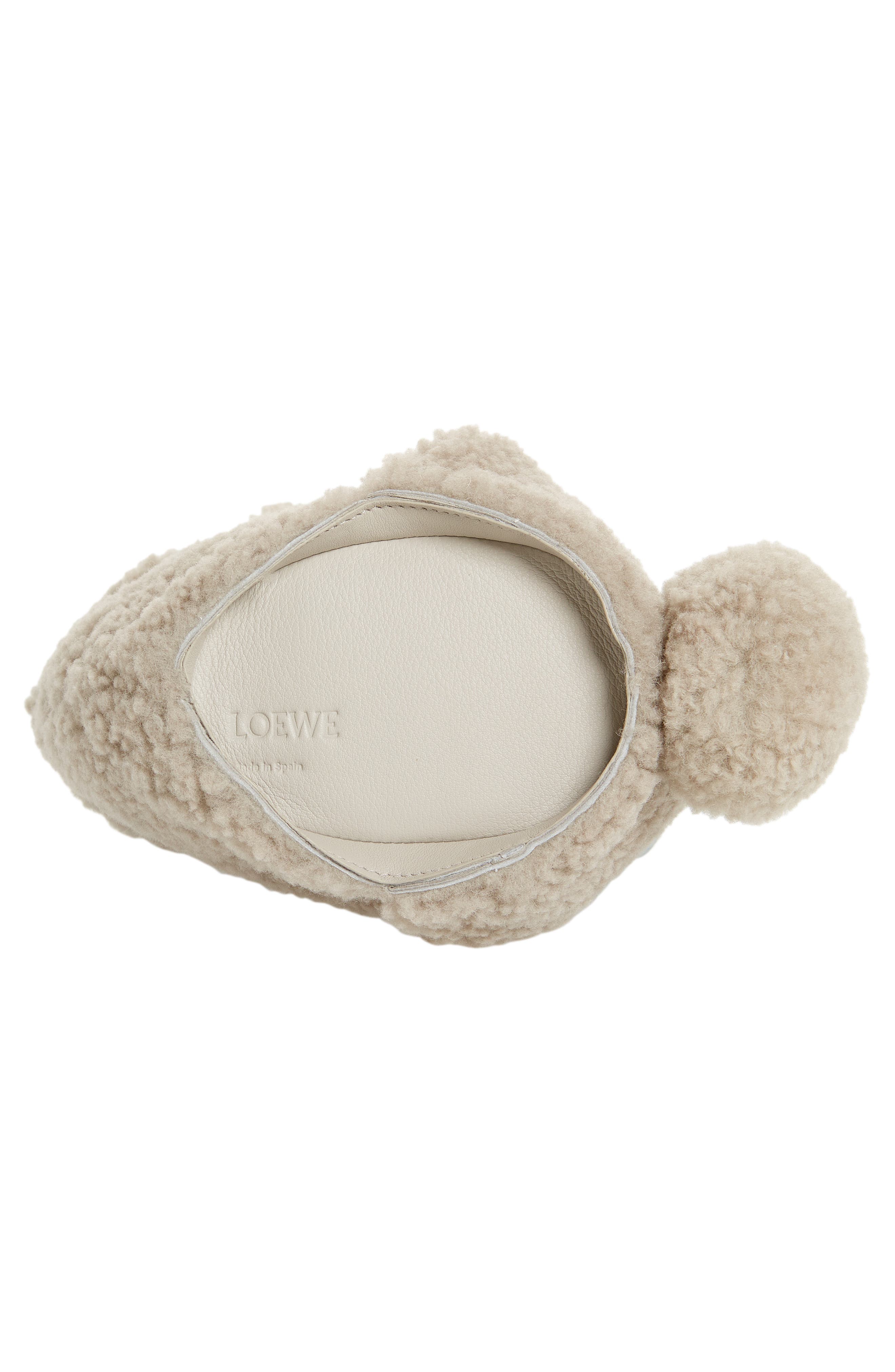 Loewe Bunny Genuine Shearling Bag, Alternate, color, 