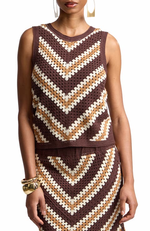 Chevron Crochet Sleeveless Top