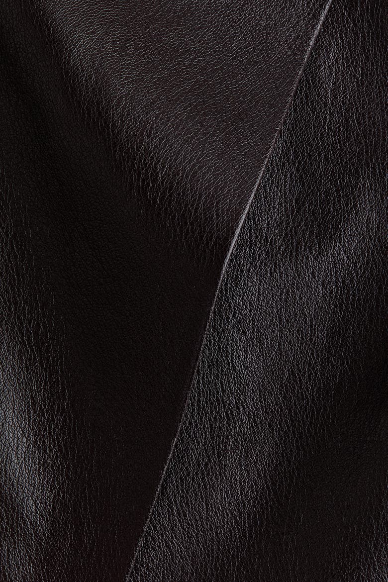 Coated Wrap Skirt, Alternate, color, Dark brown