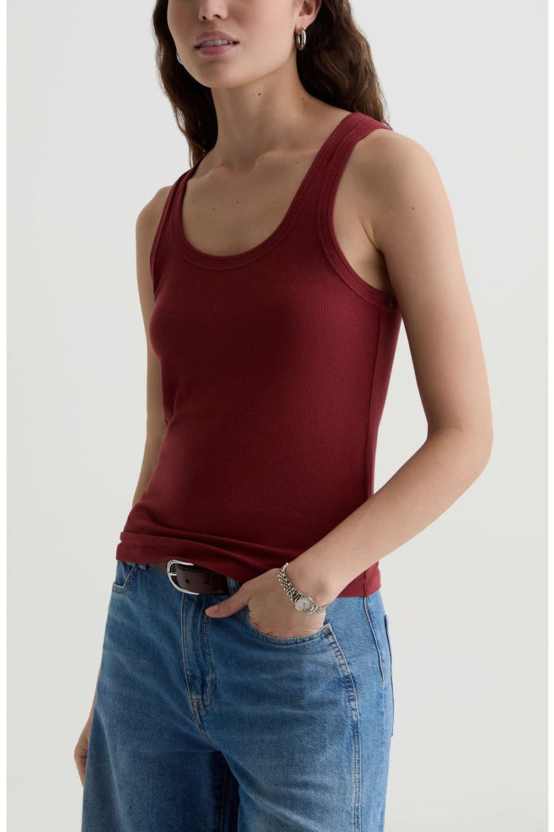 Ashley Scoop Neck Tank, Alternate, color, ADOBE CLAY