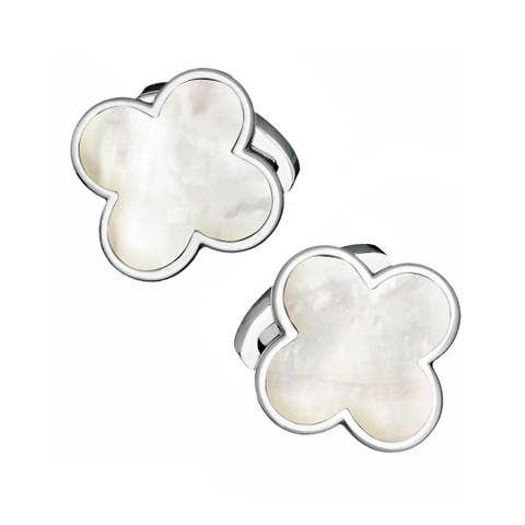 Four Leaf Clover Sterling Silver Cufflinks