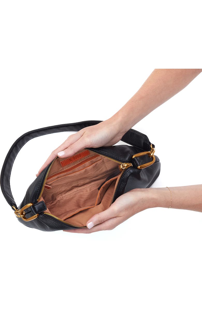 HOBO Vance Leather Crossbody Bag, Alternate, color, Black