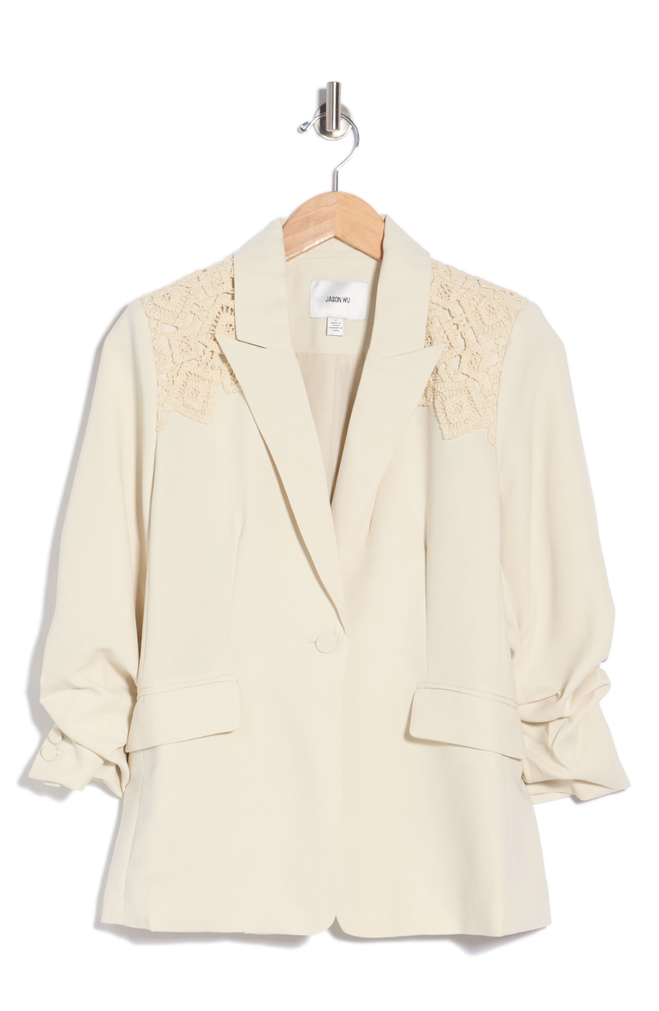 Open Knit Shoulder Blazer