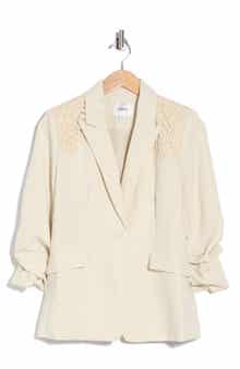 Open Knit Shoulder Blazer