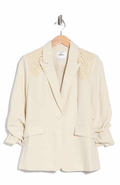 Open Knit Shoulder Blazer