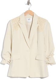 JASON WU Open Knit Shoulder Blazer