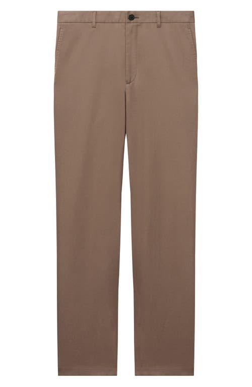 Theory Hanson Straight Leg Chinos In Walnut