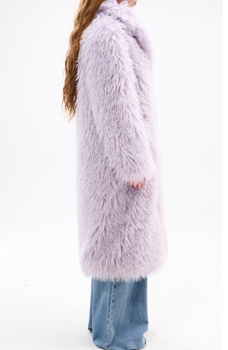 AZALEA WANG Delfina Faux Fur Coat, Alternate, color, Lilac