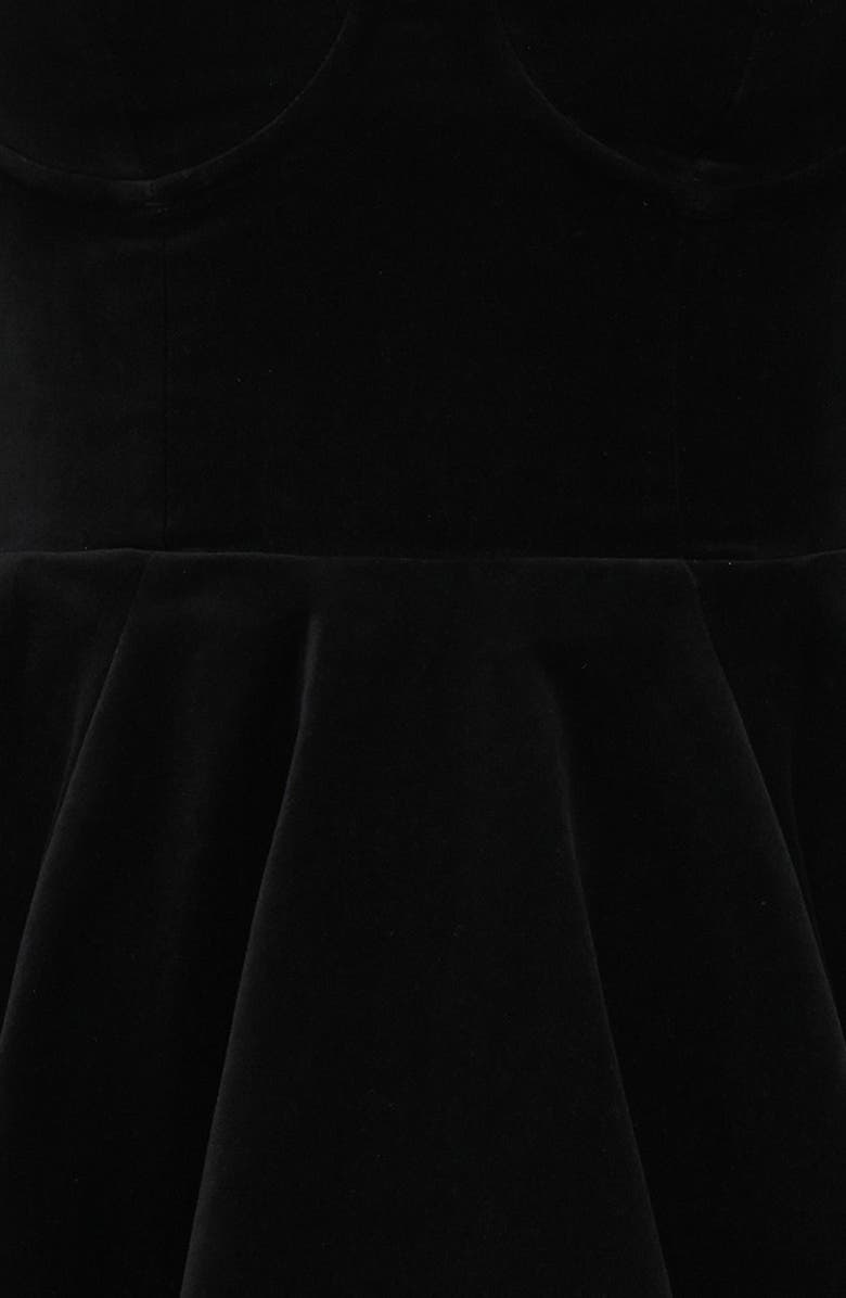 HOUSE OF CB Minimoiselle Bustier Stretch Satin Minidress, Alternate, color, Black