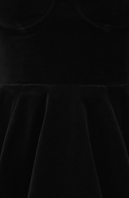 Shop House Of Cb Minimoiselle Bustier Stretch Satin Minidress In Black
