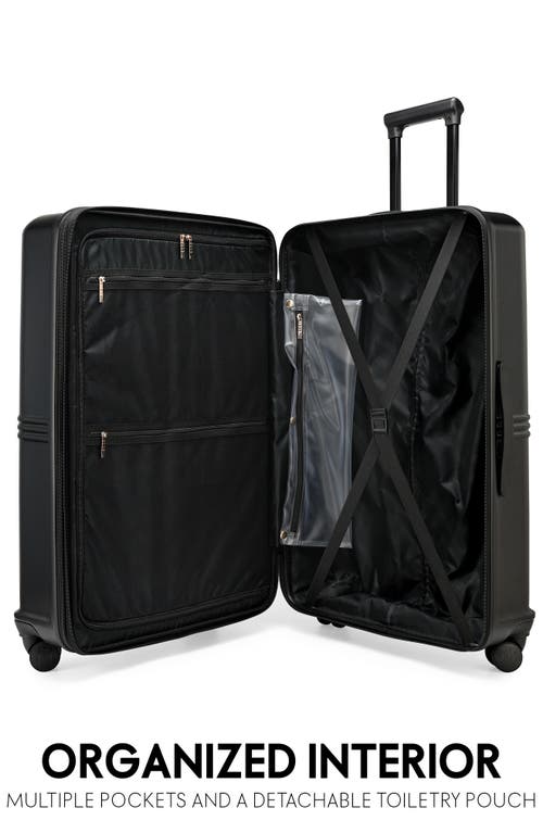 Elle Expedition 3 Piece Expandable Polycarbonate Spinner Luggage Set In Black