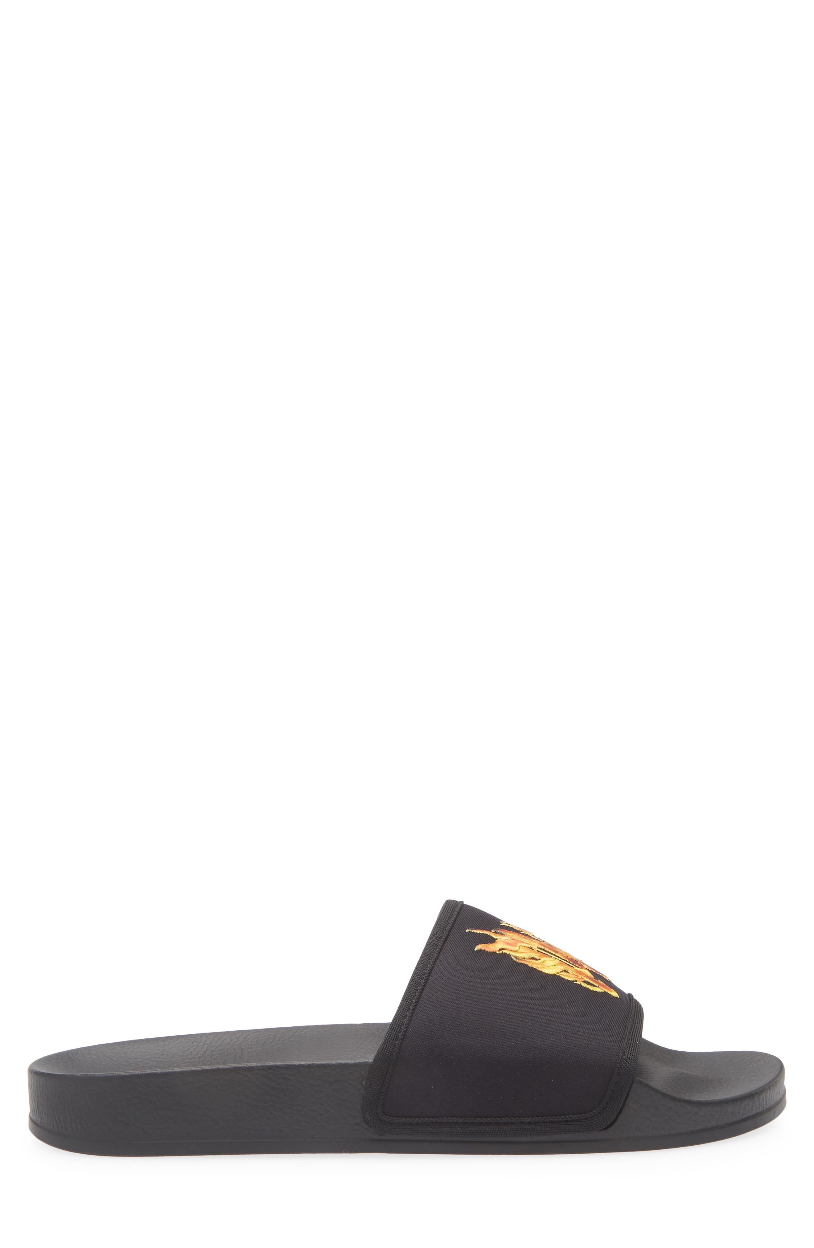 Palm Angels Logo Slide Sandal, Alternate, color, Black