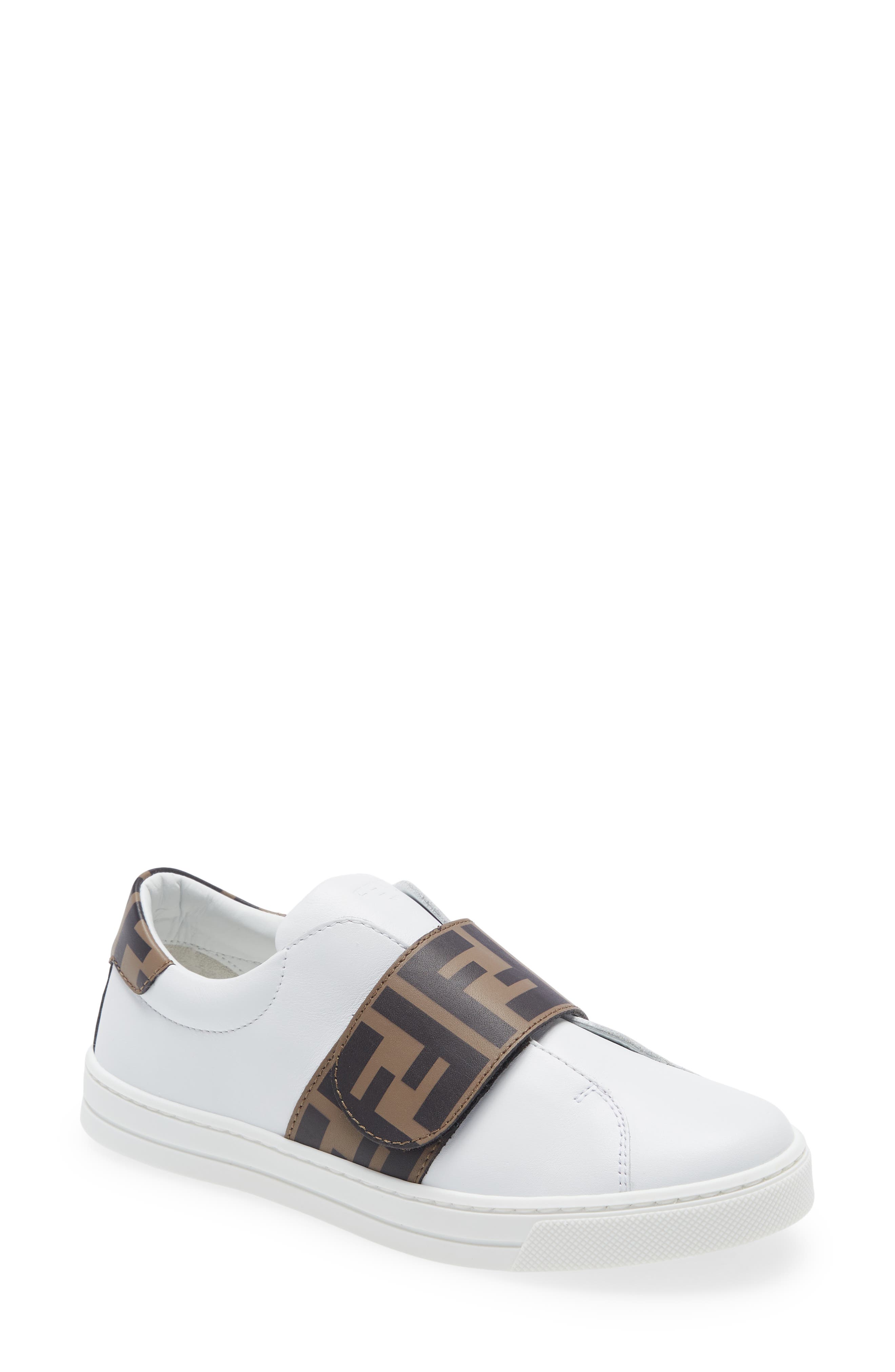 Kids' FF Logo Low Top Sneaker, Main, color, F0C1A WHITE