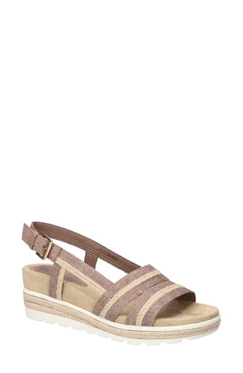 Mel Espadrille Slingback Platform Wedge Sandal (Women)