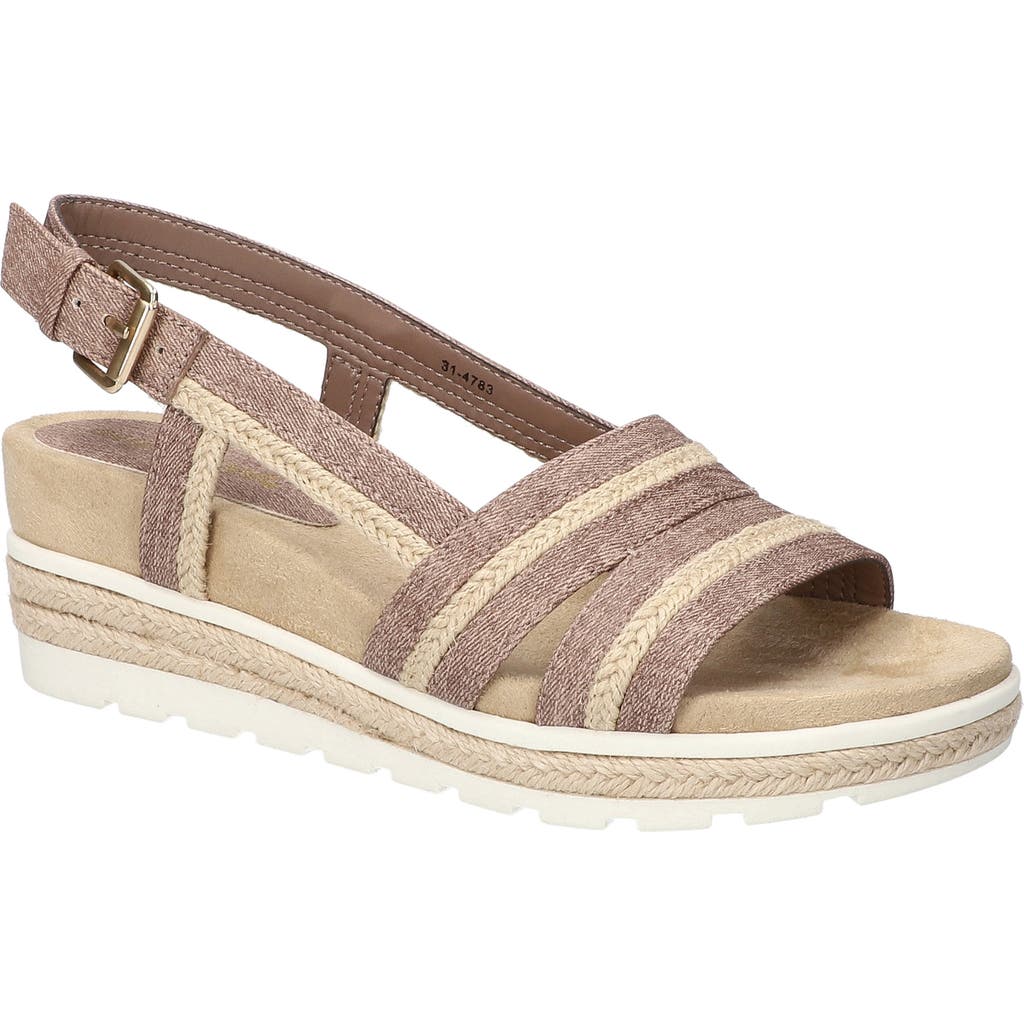 EASY STREET EASY STREET MEL ESPADRILLE SLINGBACK PLATFORM WEDGE SANDAL